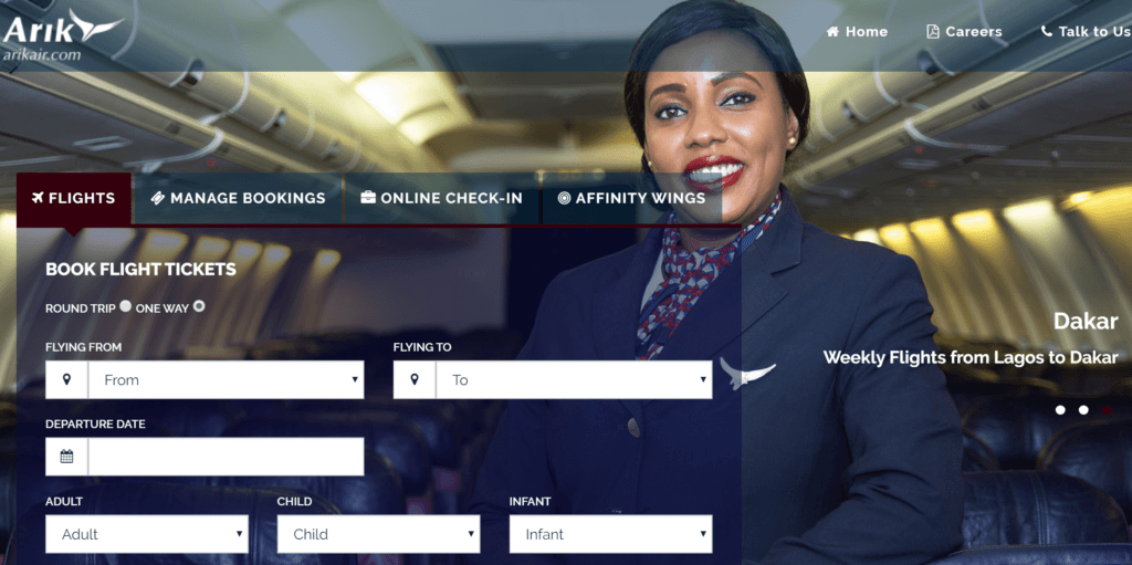 Arik Air Online Flight Booking- How to Book Arik Air Flight Online 1 How to Book Arik Air Flight Online
